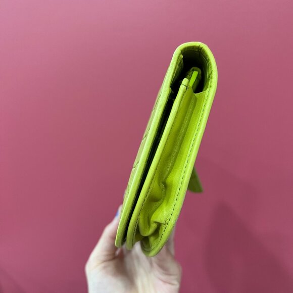 Karen Callan Green Alligator Crocodile Skin Turtle Clutch - Picture 4 of 8